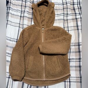 Old Navy Tan Sherpa Zip-Up Jacket